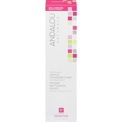 Andalou Naturals 1000 roses mousse nettoyante douce 163 ml, 12,88 $/100ml