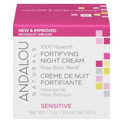 Andalou Naturals 1000 Roses Fortifying Night Cream Sensitive 50 g, $62.00/100g