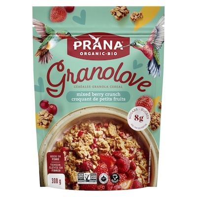 Prana Granola Cereal Granolove Mixed Berries Crunch 300 g, $2.33/100g