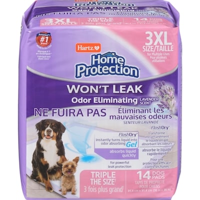 Hartz Home protection senteur lavande 3xl taille 14 tapis de propreté pour chiens 14 ea, 1,50 $/1ch