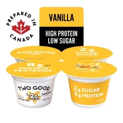 Danone Low Sugar Yogurt, Vanilla, 8g of Protein 380 g, $1.13/100g