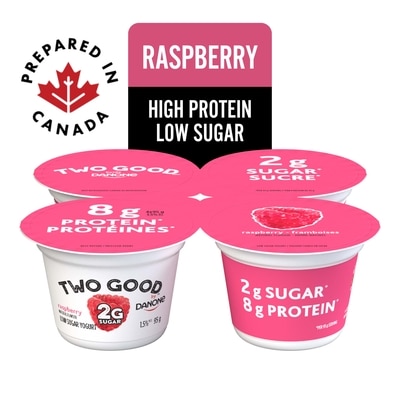 Danone Two Good Low Sugar Yogurt, Rasberry, 8g of Protein 380 g, $1.44/100g