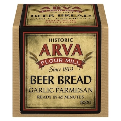 Arva Flour Mill Beer Bread Garlic Parmesan 500 g, $2.30/100g