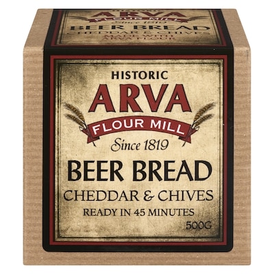 Arva Flour Mill Pain à la bière cheddar et ciboulette 500 g, 2,30 $/100g