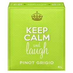KEEP CALM Keep Calm & Laugh Pinot Grigio 4 L (ID required at pick-up) 4 l, $0.99/100ml