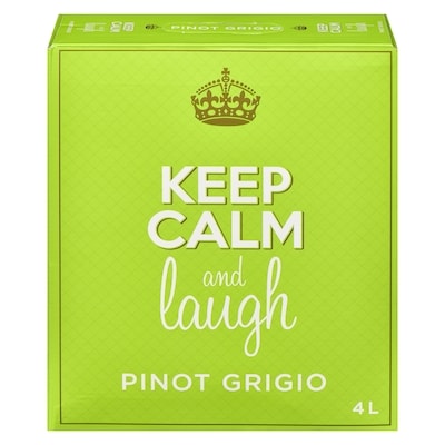 KEEP CALM Keep Calm & Laugh Pinot Grigio 4 L (ID required at pick-up) 4 l, $1.19/100ml