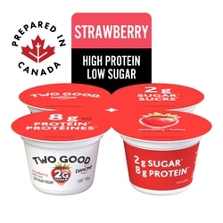 Two Good Low Sugar Yogurt, Strawberry, 8g of Protein