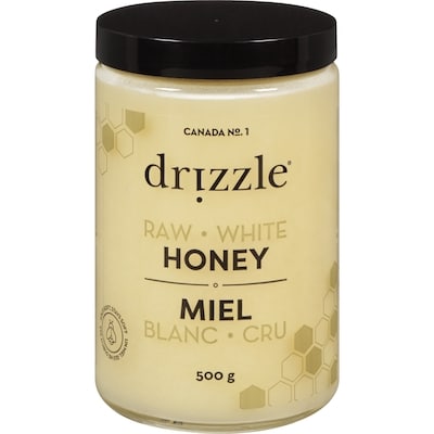 drizzle Honey Raw White 500 g, $3.40/100g
