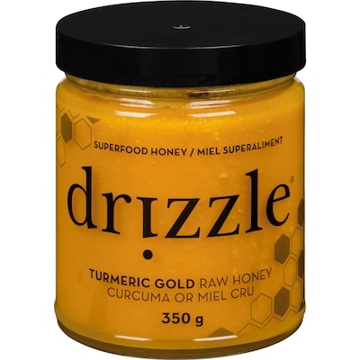 drizzle Miel cru curcuma or 350 g, 5,14 $/100g
