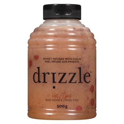 drizzle Miel cru épicé 500 g, 2,60 $/100g