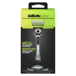 Gillette Rasoir Labs pour hommes avec barre exfoliante par, 1 manche, 1 cartouche de rechange, comprend un socle magnétique haut de gamme 1 ea, 27,99 $/1ch