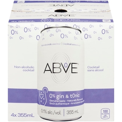 Above Non-Alcoholic Cocktail Gin & Tonic 4x355.0 ml, $0.67/100ml