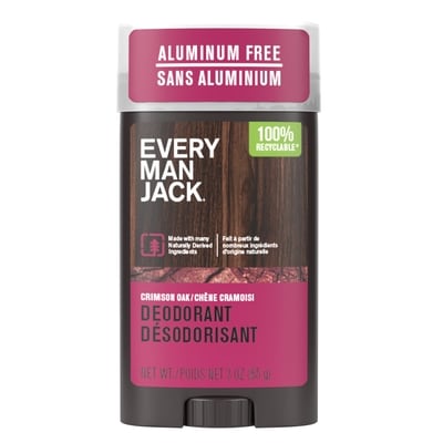 Every Man Jack Déodorant sans aluminium, Chêne cramoisi 76 g, 14,46 $/100g