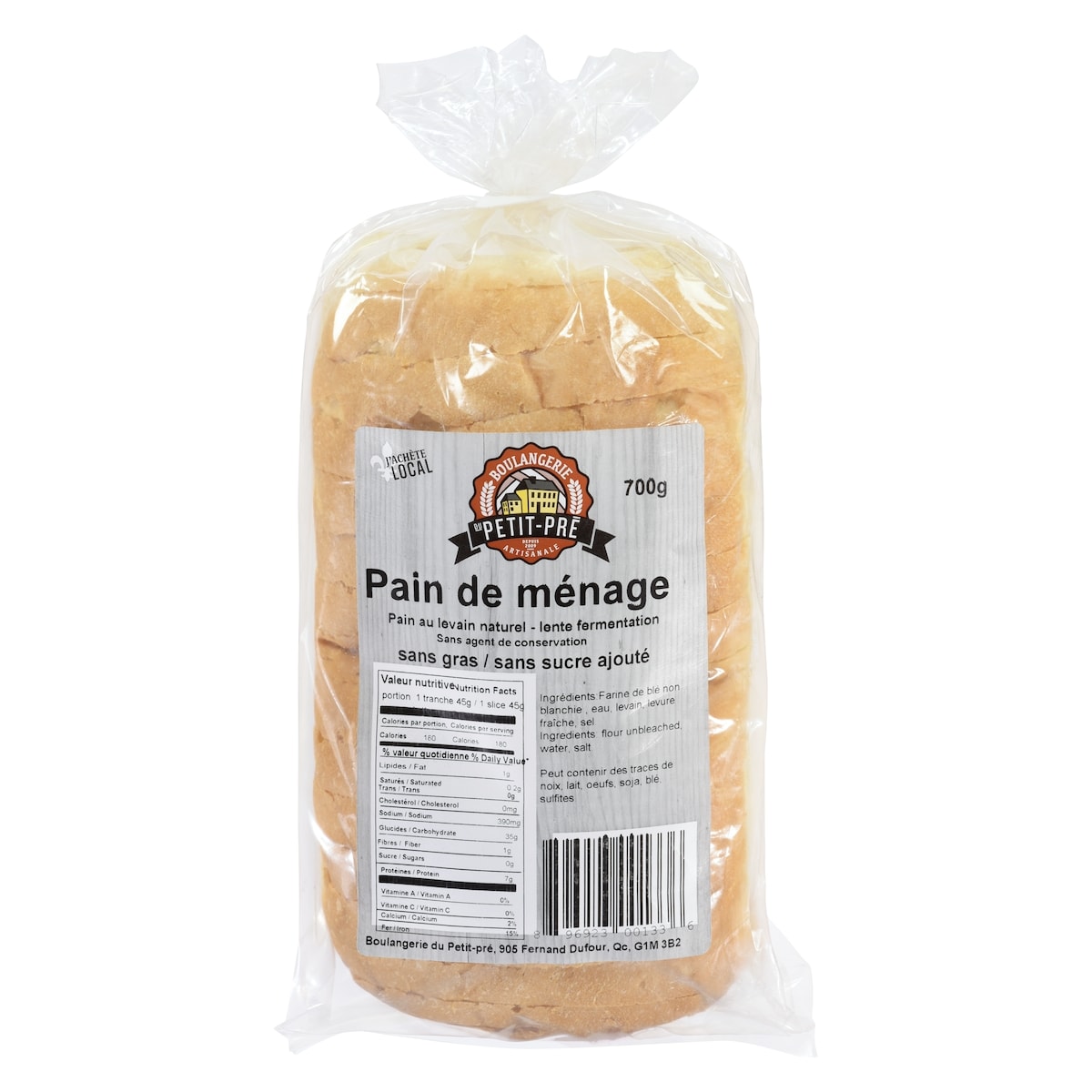 null Pain De Ménage 700 g, $0.86/100g