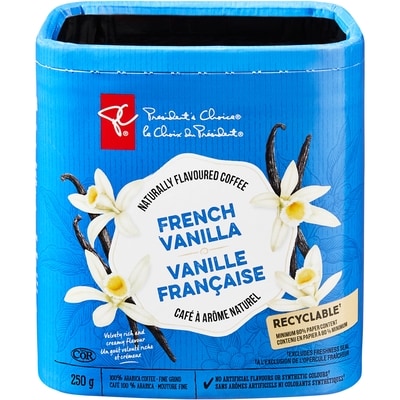 President's Choice French Vanilla Naturally Flavoured Fine Grind Coffee 250 g, $3.60/100g