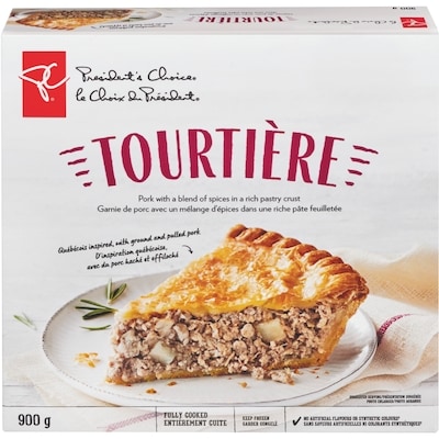 President's Choice Tourtière 900 g, $2.00/100g