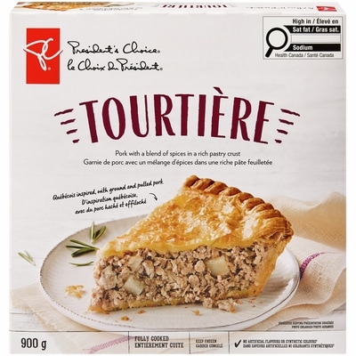 President's Choice Tourtière 900 g, $2.00/100g