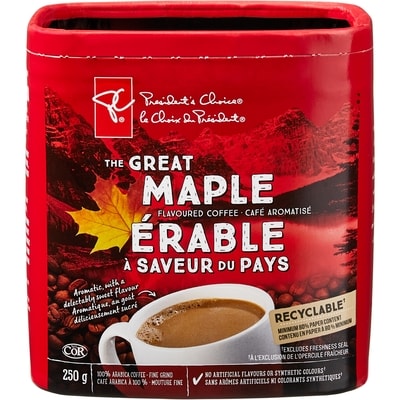 President's Choice PC® The Great Canadian Maple Flavoured Fine Grind Coffee 250 g, $3.60/100g