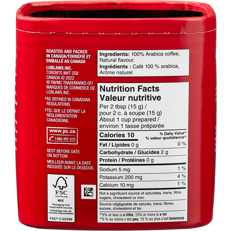 PC® The Great Canadian Maple Flavoured Fine Grind Coffee