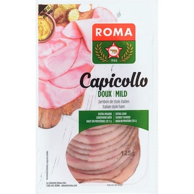 Roma Italian Style Ham Capicollo Mild 125 g, $5.60/100g