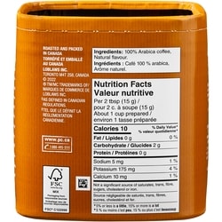 President's Choice Creamy Caramel Naturally Flavoured Fine Grind