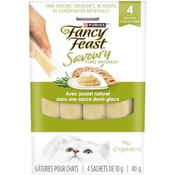 Purina Fancy Feast savoury purée naturals avec du poulet naturel, gâteries pour chats 40 g, 8,73 $/100g