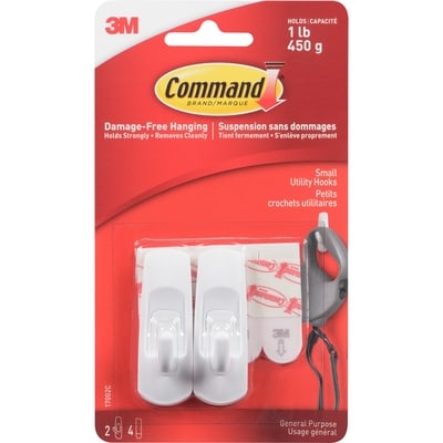 3 M Command Crochets utilitaires petits 1 ea, 6,00 $/1ch