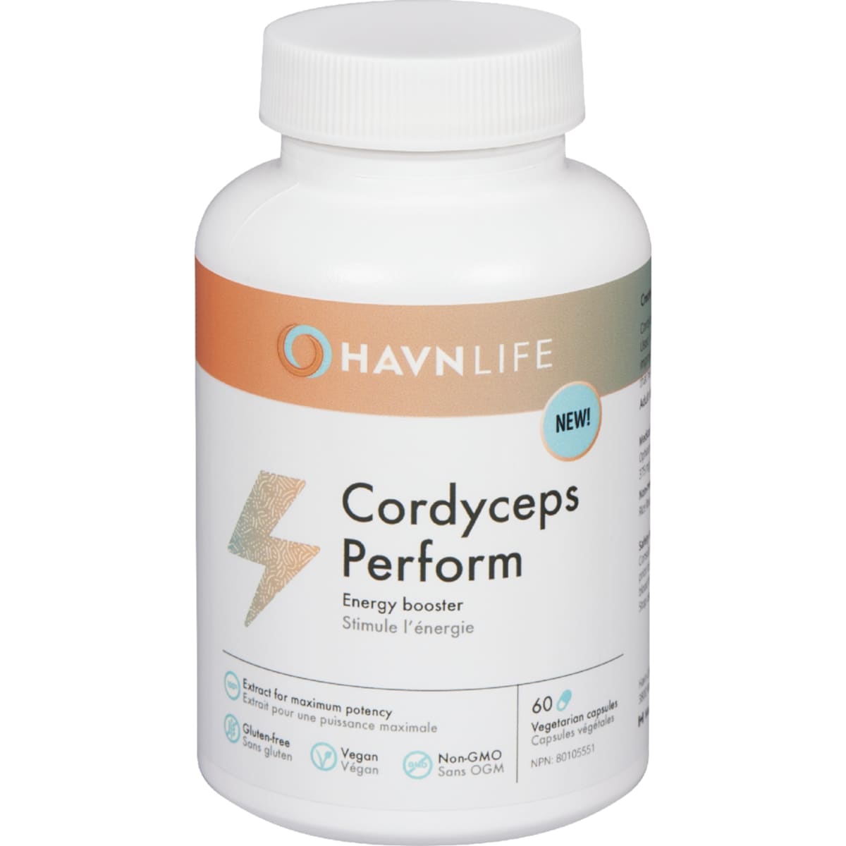 HavnLife Energy Booster Cordyceps Perform 60 ea, $0.40/1ea