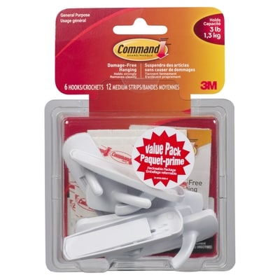 3 M Crochets bandes moyennes 1 ea, 13,00 $/1ch