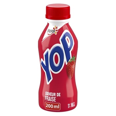Yoplait Yogourt à boire Yoplait Yop 1 %, fraise, boisson au yogourt 200 ml, 1,00 $/100ml