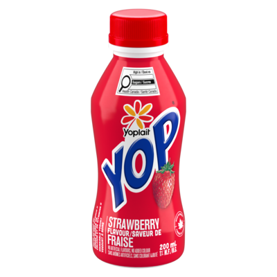 Yoplait Yogourt à boire Yop 1 %, fraise, boisson au yogourt 200 ml, 0,75 $/100ml