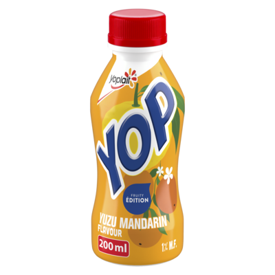 Yoplait Yop 1% Drinkable Yogurt, Fruity, Yogurt Drink Lychee Peach  200 ml, $0.65/100ml