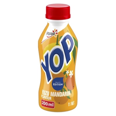 Yoplait Yop 1% Drinkable Yogurt, Fruity, Yogurt Drink Lychee Peach  200 ml, $1.00/100ml