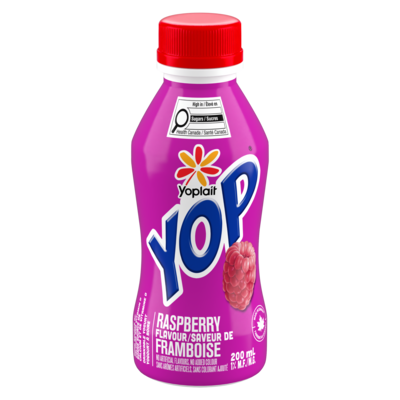 Yoplait Yop 1% Drinkable Yogurt, Raspberry, Yogurt Drink 200 ml, $0.75/100ml