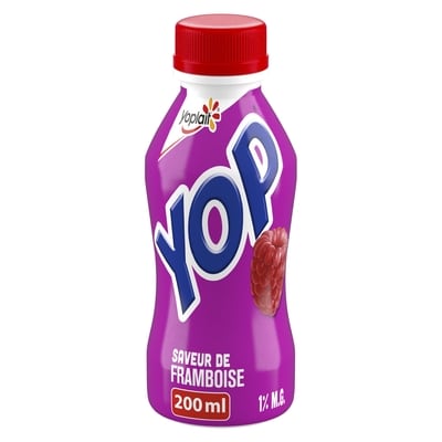 Yoplait Yogourt à boire Yoplait Yop 1 %, framboise, boisson au yogourt 200 ml, 1,00 $/100ml