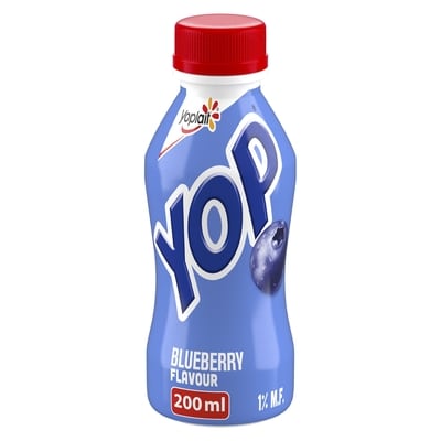 Yoplait Yop 1% Drinkable Yogurt, Blueberry, Yogurt Drink 200 ml, $1.00/100ml