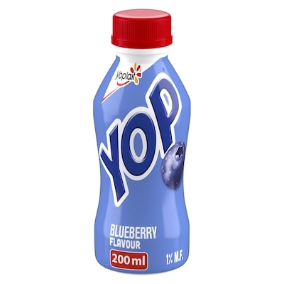 Yoplait Yop 1% Drinkable Yogurt, Blueberry, Yogurt Drink 200 ml, $0.75/100ml