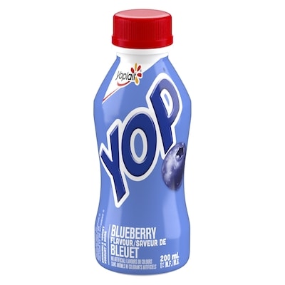 Yoplait Yop 1% Drinkable Yogurt, Blueberry, Yogurt Drink 200 ml, $0.75/100ml