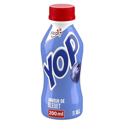 Yoplait Yogourt à boire Yop 1 %, bleuet, boisson au yogourt 200 ml, 0,75 $/100ml