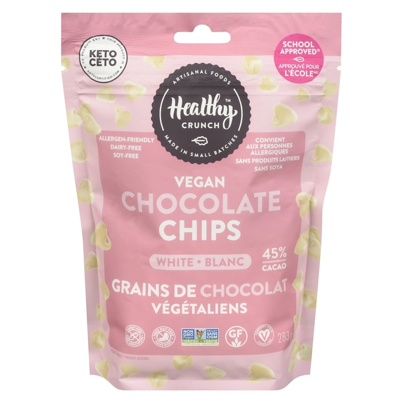 Healthy Crunch Vegan Chocolate Chips, White Chocolate - 283 g