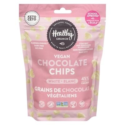 Healthy Crunch Grains de chocolat blanc végétaliens 283 g, 3,53 $/100g