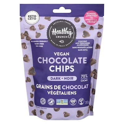 Healthy Crunch Vegan Chocolate Chips, 70% Dark Chocolate 283 g, $3.53/100g