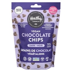Healthy Crunch Grains de 70% chocolat noir végétaliens 283 g, 3,88 $/100g