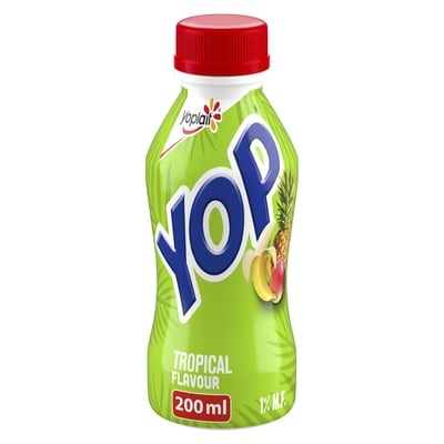 Yoplait Yop 1% Drinkable Yogurt, Tropical, Yogurt Drink 200 ml, $0.50/100ml