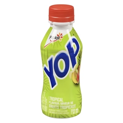 Yoplait Yop 1% Drinkable Yogurt, Tropical, Yogurt Drink 200 ml, $0.50/100ml