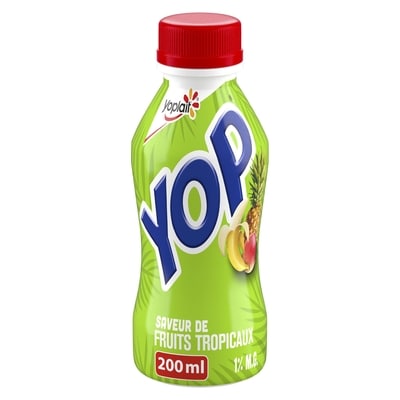 Yoplait Yogourt à boire Yop 1%, tropical 200 ml, 0,50 $/100ml