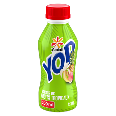 Yoplait Yogourt à boire Yop 1%, tropical 200 ml, 0,50 $/100ml