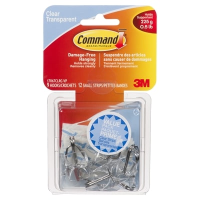 3 M Crochets petites bandes transparentes 1 ea, 14,00 $/1ch