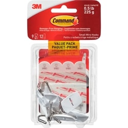 3M Command Brand Small Wire Hooks Value Pack 1 ea, $14.00/1ea