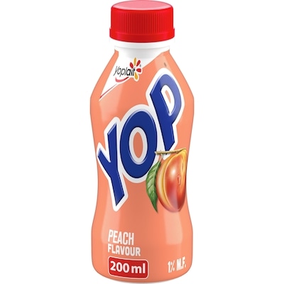 Yoplait Yop 1% Drinkable Yogurt, Peach, Yogurt Drink 200 ml, $0.75/100ml